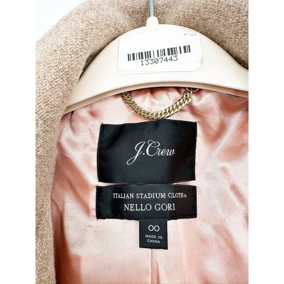 J. Crew Cocoon Coat in Italian Stadium Cloth Wool Blend in Cream 00 - Picture 3 of 8